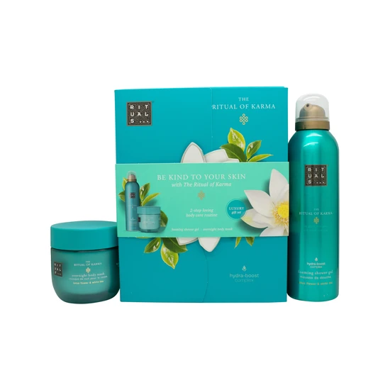 Rituals The Ritual of Karma Gift Set (200ml Foaming Shower Gel + 125ml Overnight Body Mask) - Image 4