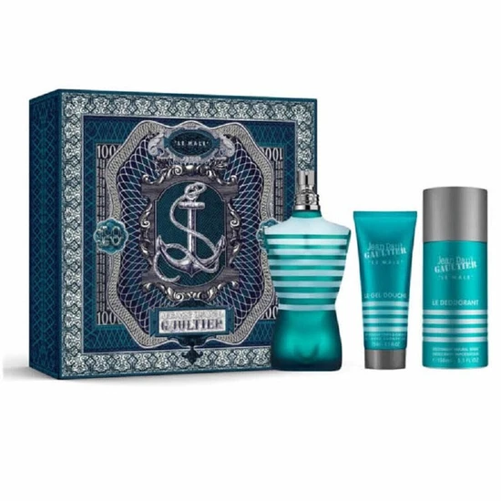 Jean Paul Gaultier Le Male Gift Set 125ml EDT + 75ml S/G + 150ml Deo Spray - Image 2