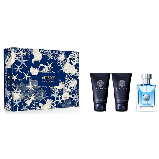 Versace pour Homme Gift Set 50ml EDT + 50ml Shower Gel + 50ml Aftershave Balm - Image 5