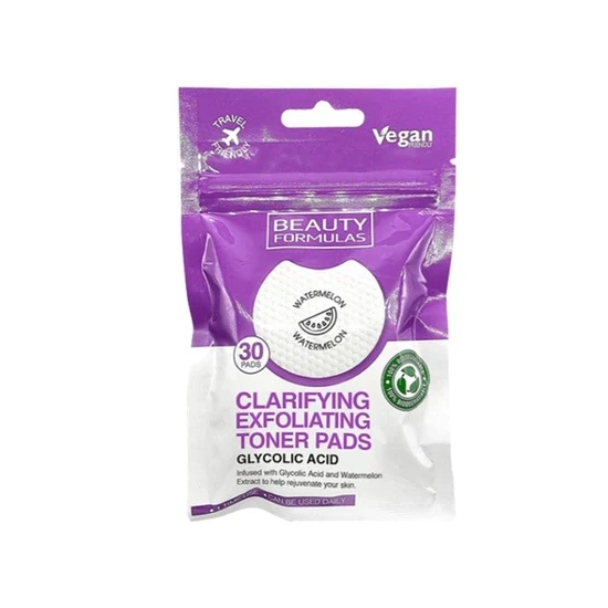 Beauty Formulas Clarifying Glycolic Acid Exfoliating Toner Pads