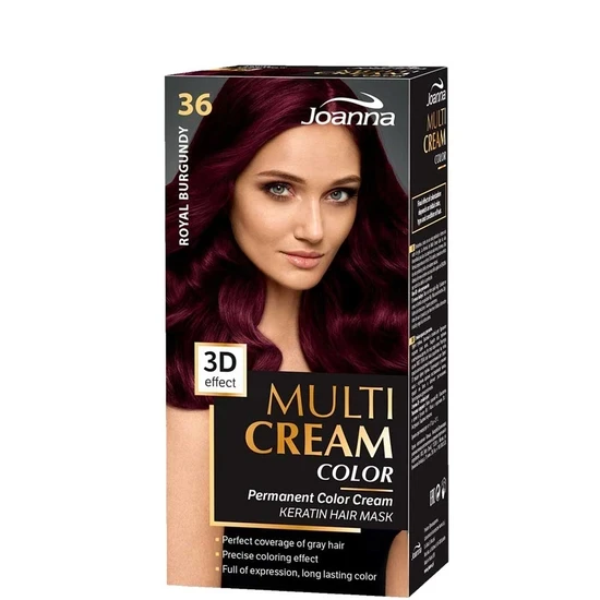 Joanna Multi Cream Color Permanent Hair Dye Royal Burgundy NO.36 - Image 3