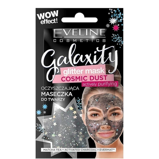 Eveline Galaxity Glitter Black Actively Purifying Face Mask