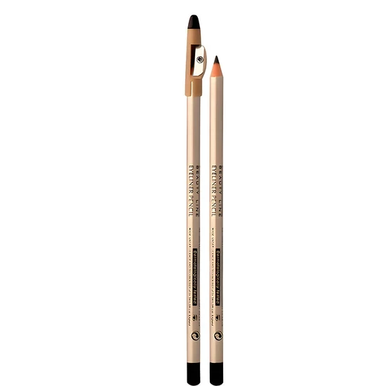 EVELINE Eyeliner Longwear Smudge-Proof Pencil with Sharpener Black - Image 2