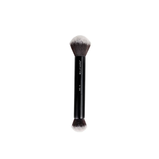 Brushworks Double Ended Powder & Buff Brush No. 6