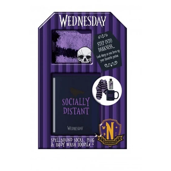 Wednesday Spellbound Socks Body Wash & Mug