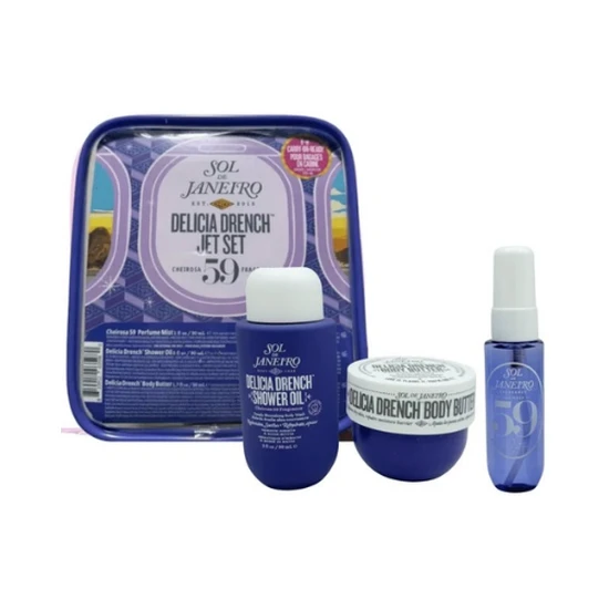 Sol de Janeiro Delicia Drench Jet Gift Set 30ml Perfum Mist + 90ml Shower Oil + 50ml Body Butter