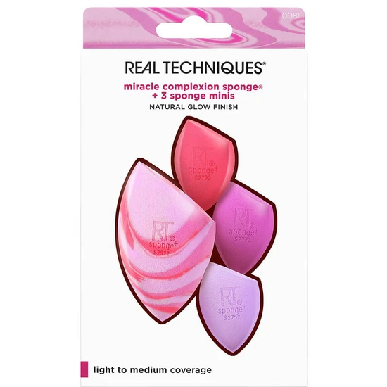 Real Techniques Berry Pop Miracle Complexion Sponge & Mini Sponges Set