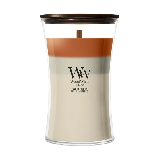 WoodWick Vanilla Embers Trilogy Large Hourglass Candle