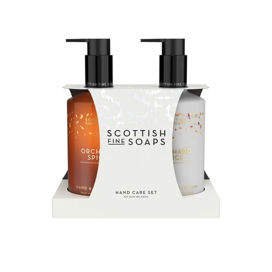 Scottish Fine Soaps Orchard Spice Hand Care Set Pump Bottles