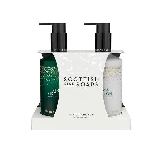 Scottish Fine Soaps Fire & Firelight Hand Care Set Pump Bottles