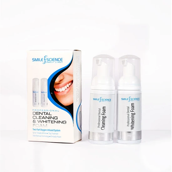 Smile Science Harley Street Professional Duo Cleaning & Whitening Foams