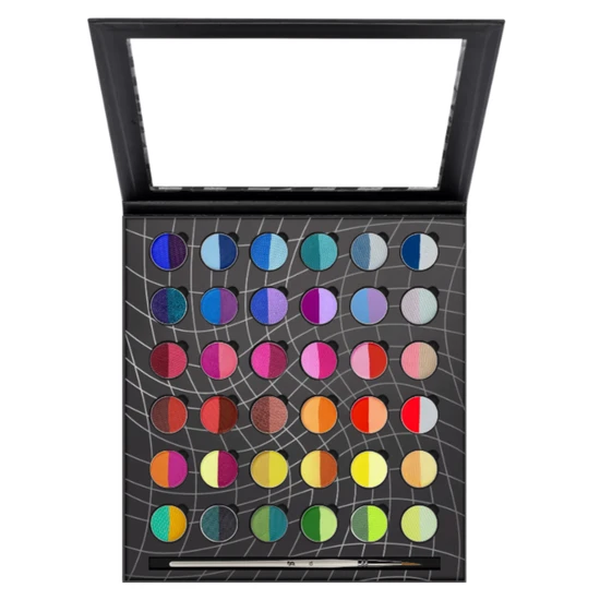 Glisten Cosmetics Ultimate Split Rainbow 36 Pan Palette