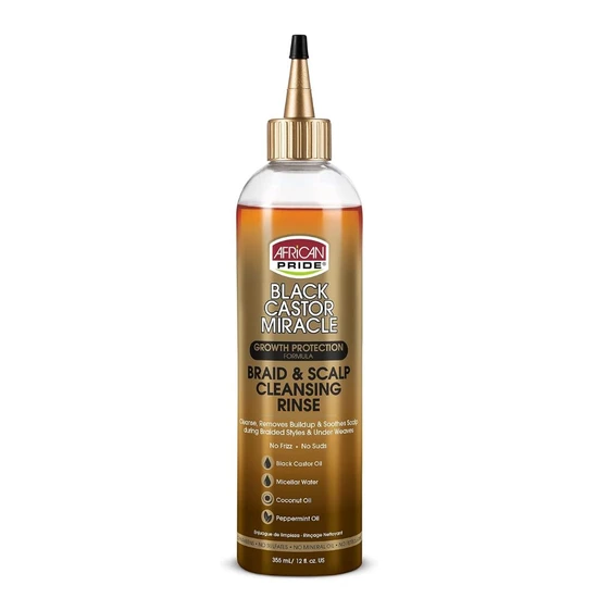 African Pride Black Castor Miracle Braid & Scalp Cleansing Rinse