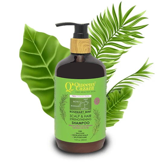 Queeny Cazara Rosemary Mint Scalp & Hair Strengthening Shampoo