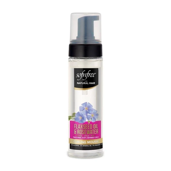 Sofn'Free For Natural Hair Flaxseed & Rosewater Foam Wrap Mousse