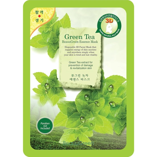 Beauugreen Green Tea 3d Essence Mask 04/2027