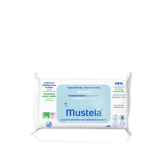 Mustela Cleansing Water Wipes Perfume Free