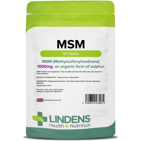 MSM (methylsulfonylmethane) 1000mg Tablets 90 Pack - Image 6