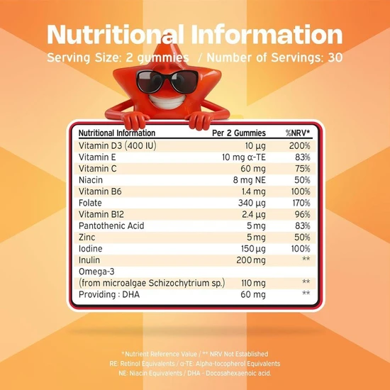Nutriburst Kids Star Squad Omega Gummies
