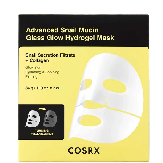 Cosrx Advanced Snail Mucin Glass Glow Hydrogel Face Mask 34G
