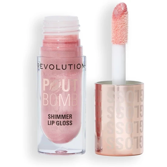 REVOLUTION LIPGLOSS POUT BOMB SHIMMER GLOSS SHINE PINK - Image 6