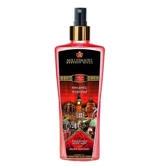 Millionaire Beverly Hills Love In London Romantic Rosewood Fragrance Body Mist