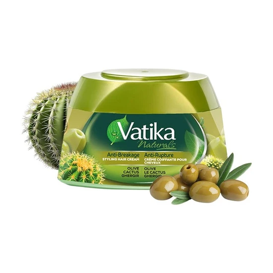 Dabur Vatika Naturals Olive Cactus & Ghergir Styling Hair Cream