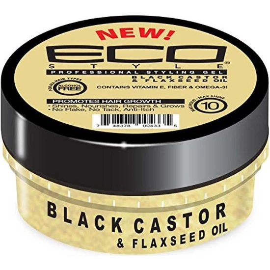 Eco Style Black Castor Oil & Flax Seed Oil Styling Gel