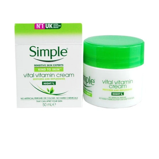 Simple Kind To Skin Vital Vitamin Night Cream Restores And Replenishes Skin Face Moisturiser 50 Ml - Image 8