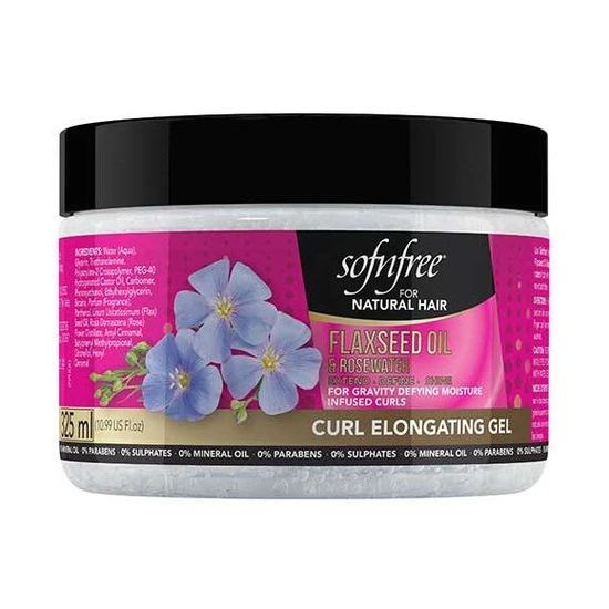 Sofn'Free Flaxseed & Rosewater Curl Elongating Gel