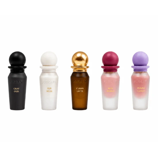Surrati Extrait Discovery Gift Set 10Ml Grey Oud, 10Ml Pur Musk, 10Ml Cuban Latte, 10Ml Miss World & 10Ml Purple Candy