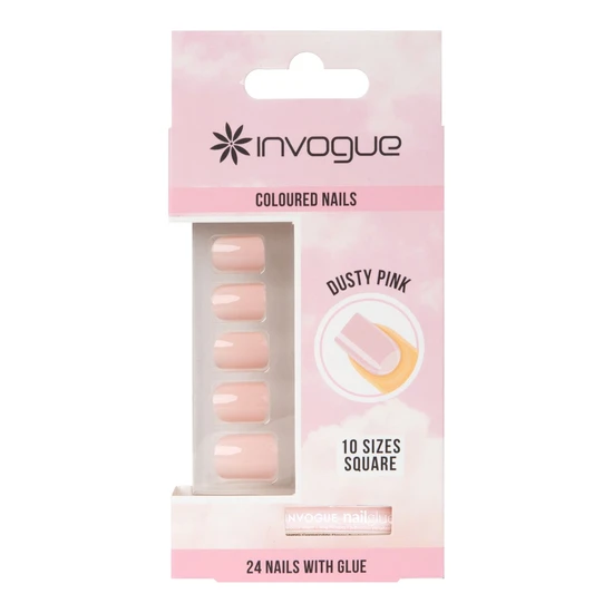 Invogue Dusty Pink Square Nails