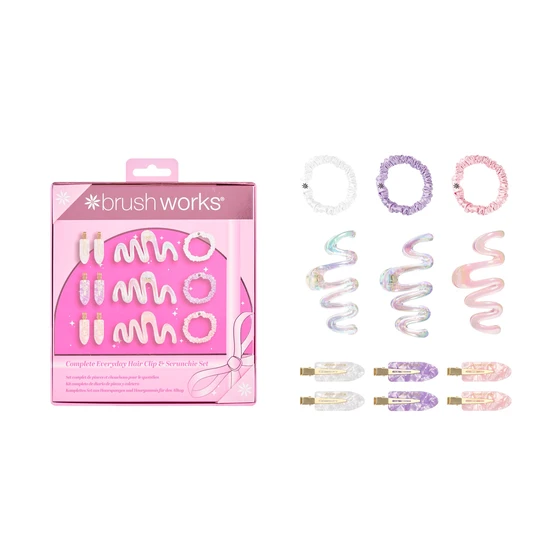 Brushworks Complete Everyday Hair Clip & Scrunchie Set