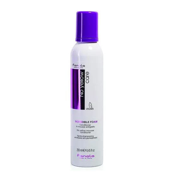 Fanola No Yellow Incredible Foam Mousse Conditioner Neutralising Yellow Tones 250 Ml - Image 3