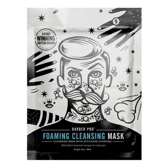 Barber Pro Men's Multicolor Foaming Cleansing Mask - Pack Of 4 - Image 2