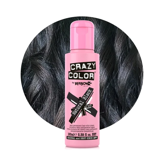 Crazy Color Hair Dye 100ml - Natural Black - Image 4