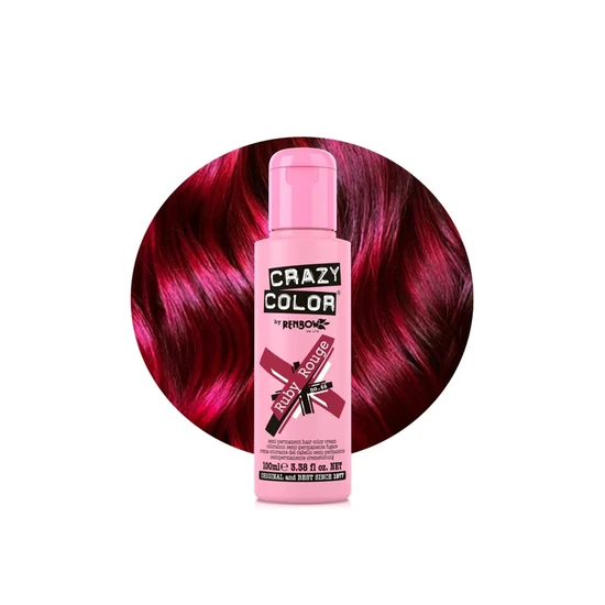 Crazy Color Semi Permanent Hair Colour Cream Ruby Rouge