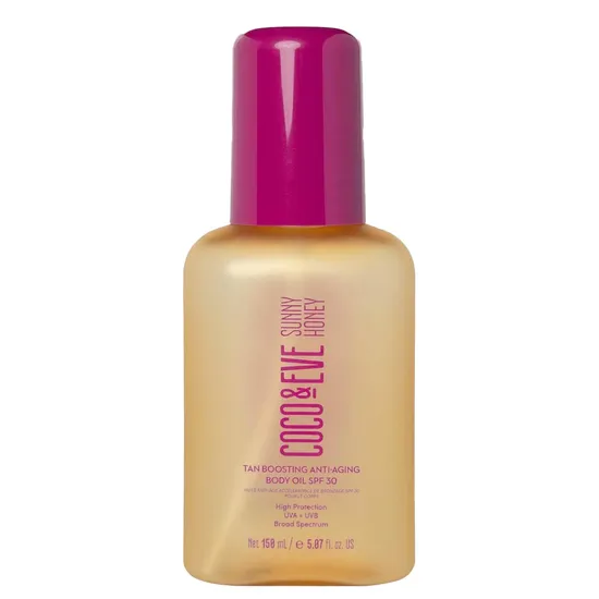 Coco & Eve Sunny Honey Tan Boosting Anti-Ageing Body Oil SPF 30