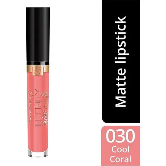 Max Factor Lipfinity Velvet Matte 24Hr Lipstick 030 Cool Coral
