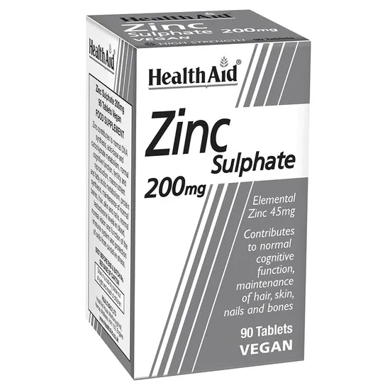 Health Aid Zinc Sulphate 200mg Tablets