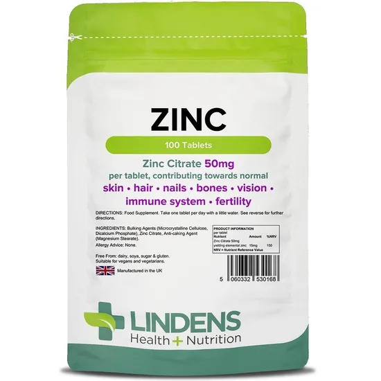 Lindens Zinc Citrate 50Mg Tablets 100 Tablets