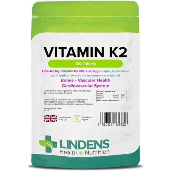 Lindens Vitamin K2 100Mcg Tablets 120 Tablets