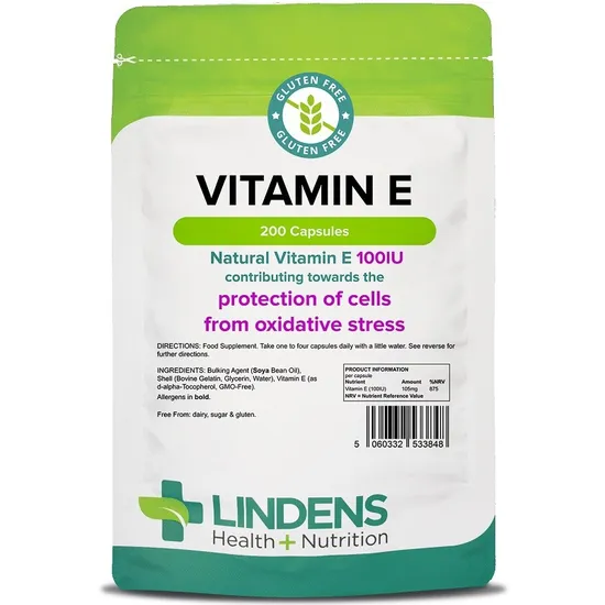 Lindens Vitamin E 100Iu Capsules 200 Capsules