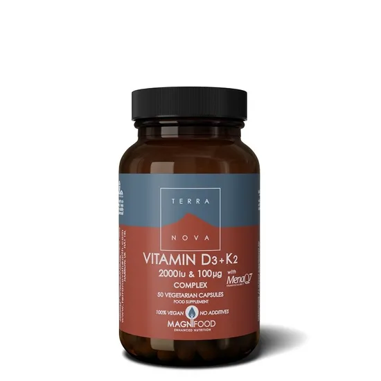 Terranova Vitamin D3 2000iu With K2 100ug Capsules