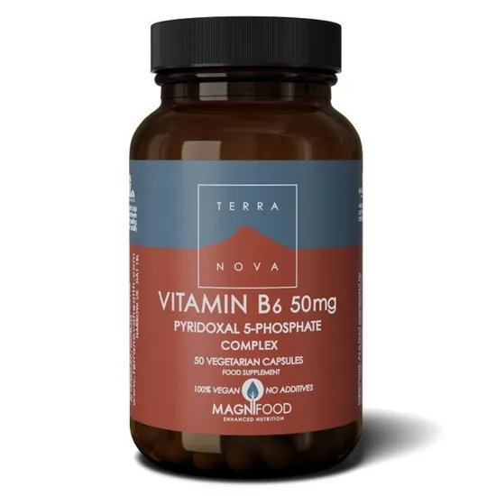 Terranova Vitamin B6 (P5-P) 50mg Complex 50 Capsules - Image 3