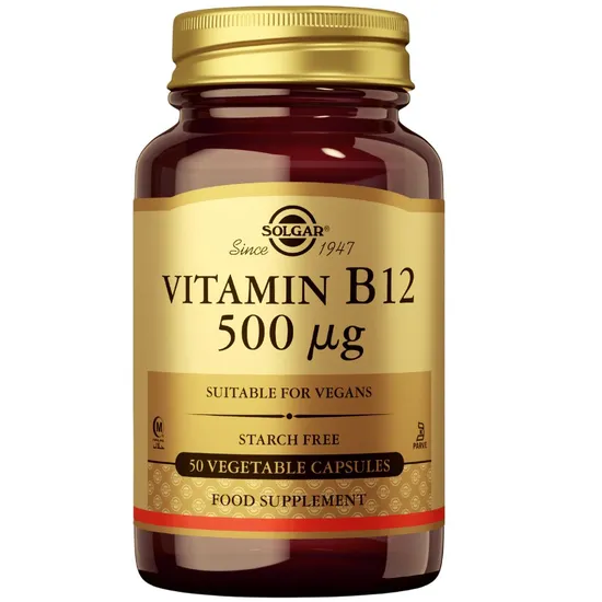 Solgar Vitamin B12 500 Ug Vegetable Capsules, 50 - Image 9