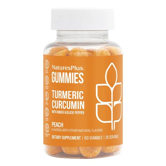 iHerb UK - Naturesplus , Turmeric Curcumin With Ginger & Black Pepper Gummies, Peach, 60 Gummies - Image 2