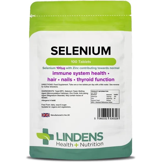 Lindens Selenium 100Mcg & Zinc Tablets 100 Tablets