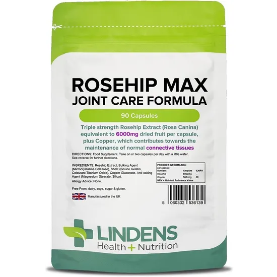 Lindens Rosehip Max Joint Care Formula Capsules 90 Capsules