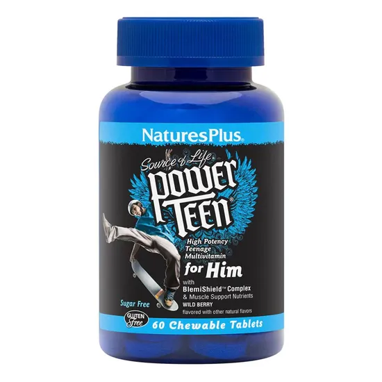 Nature's Plus Power Teen For Him Chewable Tablets